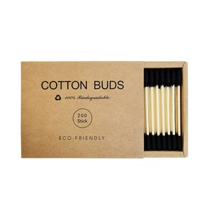 200 cotons-tiges en bambou à double tête de 8 cm, colorés, pour le nettoyage des oreilles, la beauté et le maquillage à domicile - Product Image 4