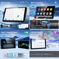 Podofo 9 inç Çift Din 2+64GB Android Araç Teybi Kablosuz Carplay/Android Auto Dokunmatik Ekran WiFi BT GPS FM/RDS Radyo USB OEM