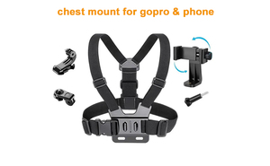 <span class=keywords><strong>6</strong></span> en 1 Bundle poitrine support de téléphone montage harnais sangle montage poitrine support de téléphone Kit d'accessoires pour GoPro <span class=keywords><strong>Hero</strong></span> - Product Image 3