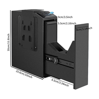 T3 nouveau coffre-fort automatique pour pistolet à pousser et à tirer avec clé de mot de passe d'empreinte digitale pour la sécurité du bureau à domicile