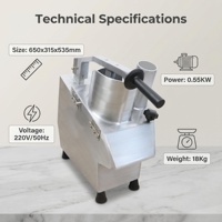 Machine à couper, trancher, râper et hacher les légumes électrique multifonction en acier inoxydable pour usage commercial