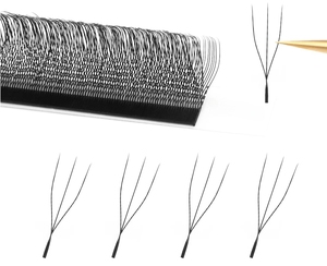 Estensioni Ciglia a Forma di <span class=keywords><strong>U</strong></span> YY/3W/4W Nero Opaco in Cashmere, Forniture per Estensioni Ciglia 3D Individuali, Vassoi all'Ingrosso - Product Image 3