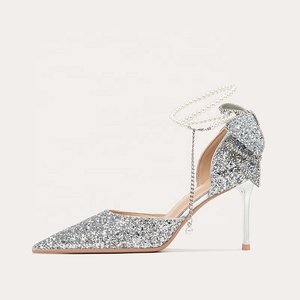 <span class=keywords><strong>Zapatos</strong></span> de mujer <span class=keywords><strong>personalizados</strong></span> de alta calidad a la moda, sandalias brillantes para mujer y damas, zapatillas de tacón alto, <span class=keywords><strong>zapatos</strong></span> de boda para <span class=keywords><strong>novia</strong></span> femme - Product Image 2