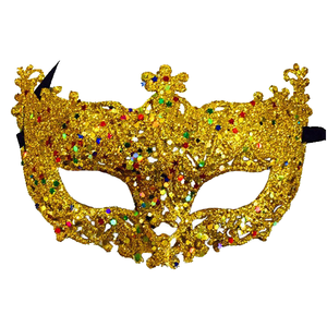 Venta al por mayor <span class=keywords><strong>Halloween</strong></span> y bola <span class=keywords><strong>de</strong></span> Navidad máscara <span class=keywords><strong>de</strong></span> Carnaval polvo <span class=keywords><strong>de</strong></span> oro zorro hueco en material PET negro para maquillaje <span class=keywords><strong>de</strong></span> fiesta - Product Image 2