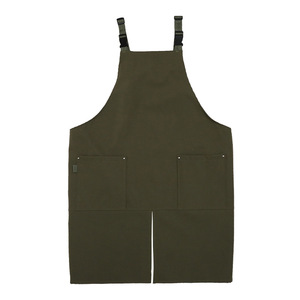 A-Line Waterproof Apron Dark Green Solid Color Work Suit Kitchen Uniform Water Resistant - Product Image 1