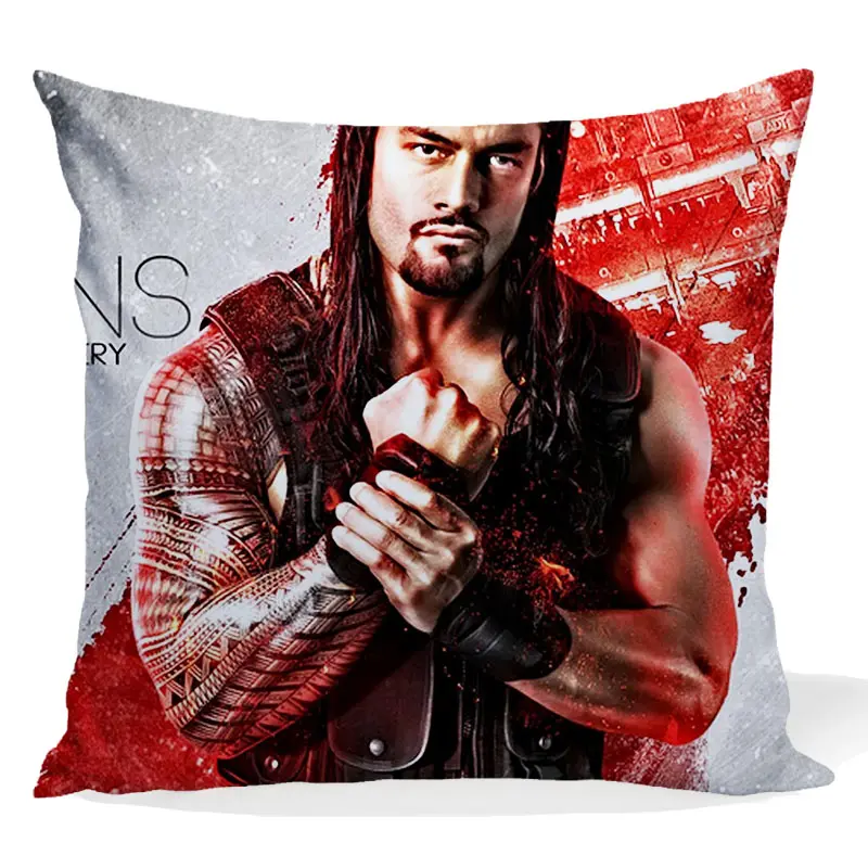 Популярная наволочка WWE Roman Reigns из полиэстера, наволочка для дивана и автомобиля, наволочка для подушки, домашний декор 45*45 см