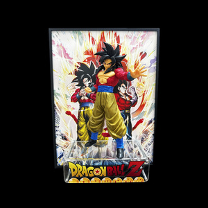 30*40cm imagen 3D enmarcada estereográfica DRAGON BAII Super Saiyan 4 Son <span class=keywords><strong>Goku</strong></span> figura de Anime pintura creativa adorno de pared de escritorio - Product Image 4