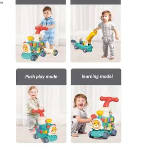 Assistant de marche 3-en-<span class=keywords><strong>1</strong></span> multi-fonction Spray Train forme correspondant enfant en bas âge Push Pull activité bébé Montessori Walker jouet - Product Image 4