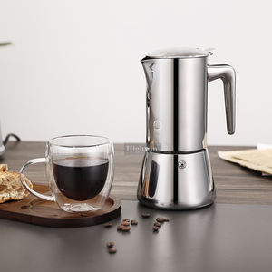 HIGHWIN-<span class=keywords><strong>Cafetera</strong></span> Moka de acero inoxidable para capuchino o café con leche - Product Image 1