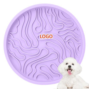 2-em-1 Non-Skid Silicone <span class=keywords><strong>Pet</strong></span> Slow Alimentador Tigela com Lick Mat Tampa Anti-Asfixia Levantado Padrão Design para Dry Wet Food Gatos Cães - Product Image 1