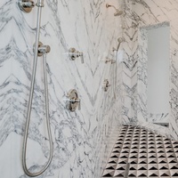 Luxuriöses Innendesign Maßgefertigte Polierte Wasserfeste Naturstein Arabescato Corchia Moderne Badezimmer Wand- und Bodendekoration