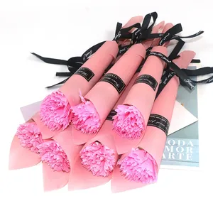 Cadeau d'entreprise à prix abordable : Savon en forme de fleur, rose unique ou œillet – Cadeau créatif pour la Saint-Valentin - Product Image 3