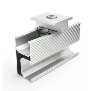 Rail de montage solaire en aluminium 20 cm anodisé pour installation sur toit - Product Image 3