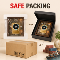 Cadre musical NFC en bois massif personnalisé, aimant de réfrigérateur, pour chanson DIY, pour 4 disques vinyles, plaque nominative personnalisée, avec fonction lumineuse et ventilateur, cadeau