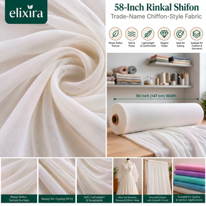 Tela de Chifón Rinkal de 58 Pulgadas, Ligera y Fluida, para Prendas de Moda Elegantes y Producción de Ropa - Product Image 3