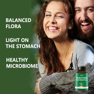 Oem Custom Tributyrine Postbiotica Capsules 55% Actieve Formule Darm Gezondheid Colon Ondersteuning 30 Veganistische Gmo-Vrij - Product Image 3