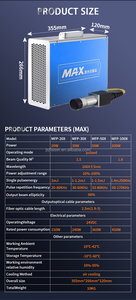 Mới junfei Max Nguồn <span class=keywords><strong>Laser</strong></span> 1064nm bước sóng 20W 30W 50W 100W cho máy hàn <span class=keywords><strong>laser</strong></span> sợi quang - Product Image 6