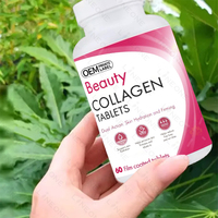 Cápsulas de Suplementos de Belleza con Colágeno, Vitamina C y Biotina OEM/ODM para el Cabello, Uñas y Piel, Blanqueamiento, 60 Unidades
