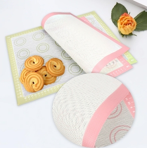 20 cercles tampon de cuisson en silicone résistant aux hautes températures perforé pour pain macaron et biscuits sans BPA - Product Image 3