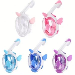 Factory Direct Sell China Snorkeling Semi Dry Single Breathing Tube <b>Snorkel</b> Mask Full Face Children - Product Image 1