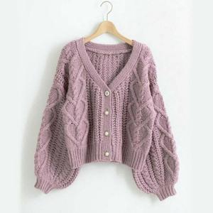 OEM Knitwear Manufacturers Hand Crochet Cardigan <strong>Donna</strong> Sweater Custom Long Sleeve Ladies Handmade Crochet Cardigan for Women - Product Image 3