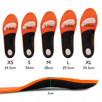 Sol Sepatu Sepak Bola Orthotic Penyangga Lengkung Kaki untuk Meredakan Nyeri Kaki Rata, Penyerap Guncangan PU 3D Ringan dan Nyaman