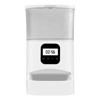 Distributeur de nourriture pour animaux de compagnie portable et élégant avec écran LCD 3L, rechargeable, prend en charge l'enregistrement et la programmation de l'alimentation, contrôle intelligent via application, fabriqué en matériau ABS