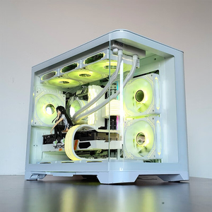 Lovingcool, placa base de vidrio templado curvo, soporte de gabinete RGB para juegos, 360mm, <span class=keywords><strong>CPU</strong></span>, enfriador líquido, Gamer, chasis de ordenador, caja de PC - Product Image 6