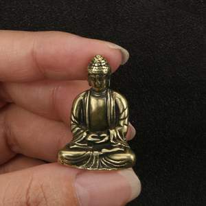 Exquisite Kupfer-Buddha-Statue Ornamente Kleine Heimdekoration Sakyamuni Auto China Abschlussfeier Einweihungsparty Versammlung Großhandel - Product Image 2