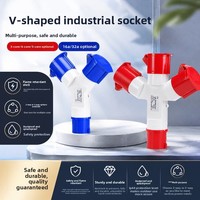 Connecteur Industriel Étanche HFE en Laiton IP44, Type Y, Non-Explosion-Prevenant, Prise Un-En-Trois 3/4/5 Broches 16A/32A, Ensemble
