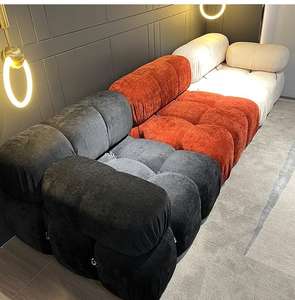 Sofá Modular de Compresión Chameleon Mario, Estilo Italiano Minimalista para Sala de Estar, Color Crema - Product Image 5