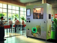 Distributeur automatique de jus de canne à sucre fraîchement pressé, écran tactile, service automatique 24h/24, marque TOTEM pour gare et supermarché