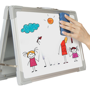Tableau blanc portable pliable à double couche, tableau blanc magnétique miniature de bureau pour enfants, double face - Product Image 2