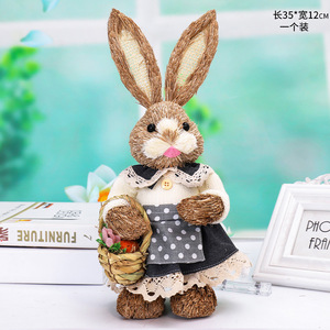 Rabbit Theme Party Supplies Decoration Gift Grass <b>Easter</b> Bunny <b>Ornament</b> - Product Image 6