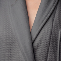 Peignoir épais personnalisé pour hôtel et spa, style kimono, col, unisexe, avec ceinture, lavable en machine, fabriqué par le fabricant