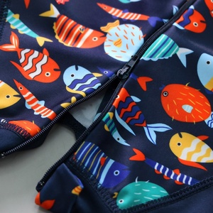 Custom UPF 50+ <strong>Toddler</strong> Children Swimsuit Zip Rash Guard One Piece Zipper Printed Long Sleeve Kids Beachwear Swimwear <strong>Swim</strong> <strong>Suit</strong> - Product Image 5