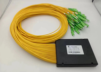 Répartiteur PLC en cassette FTTH 1x64 avec connecteur SC/APC, boîtier ABS, coupleur fibre optique monomode prenant en charge POE TCP GSM/GPRS