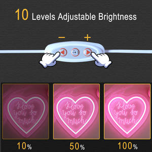 Letrero Luminoso LED '<span class=keywords><strong>Te</strong></span> Amo Muchísimo', Decoración de Pared USB para Hogar, Bar, Boda, Fiesta, Estudio, Arte, Cumpleaños, Regalo - Product Image 3