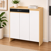 Meuble de rangement à chaussures multi-niveaux moderne en bois pour entrée, avec étagères réglables et grande capacité