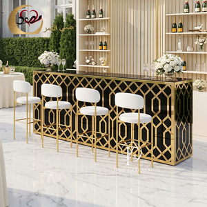 Outdoor Party Furniture Stainless Steel Hotel Commercial Modern Restaurant <b>Bar</b> Counter Nightclub - Product Image 4