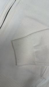 <span class=keywords><strong>Cardigan</strong></span> Bianco Crema con Zip Integrale per Uomo, Maglione Minimalista a Collo Alto con Tasche e Dettagli a Bottoni per Primavera - Product Image 6