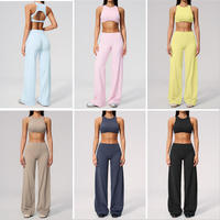 Vêtements de sport pour la gym, fabricant de vêtements de fitness, débardeur de sport, pantalon taille mi-haute, tenue de yoga respirante, ensemble 2 pièces