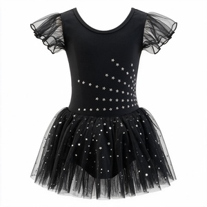 Vestido de Ballet de Algodón para Niñas, con Mangas con Volantes, Cintura Elástica y Lentejuelas de Estrella, para Actuaciones en Escenario - Product Image 6