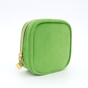 Astuccio da Viaggio Portatile in Velluto con Cerniera per Cosmetici, Specchio Integrato, Logo Personalizzabile, Organizer per Anelli e Orecchini, <span class=keywords><strong>Trousse</strong></span> Toilette Donna - Product Image 2