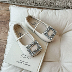 Meisjes Prinsessen Schoenen 2026 Lente Herfst Koreaanse Stijl Kinderen PU Bovenwerk Anti-Slip Elastische Band Zachte Zool Mode Flats - Product Image 6