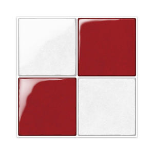 Jorns วอลล์เปเปอร์สี่เหลี่ยมสีแดงและสีขาวทันสมัยร้านอาหารเรียบง่ายห้องครัวห้องน้ำพื้นหลัง3D ลอกติดกระเบื้องผนัง - Product Image 2