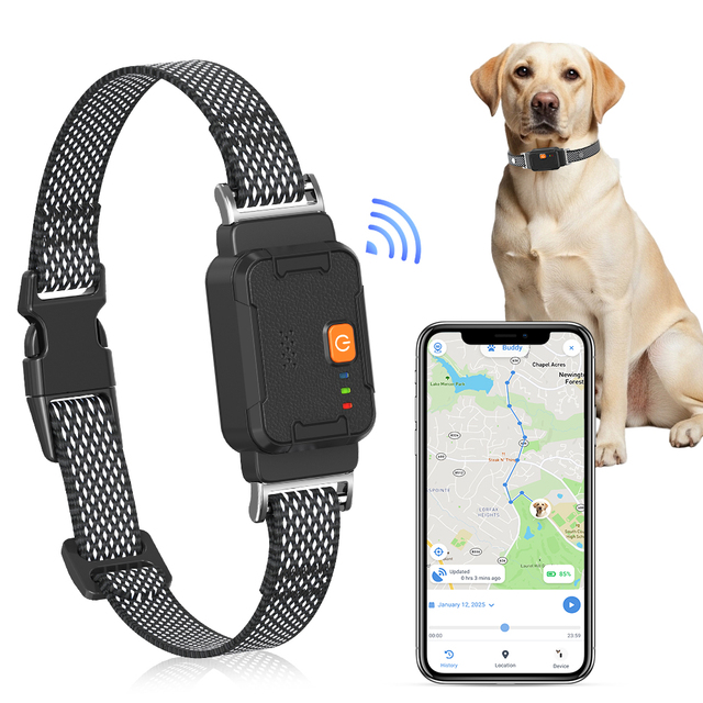 New Arrival Smart Pet GPS Tracker IPx7 Waterproof Collar 4G WIFI Real-time Positioning Locator with Health Monitoring Geo-Fence