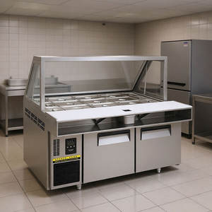 Tavolo Refrigerato Professionale con Scomparti per Pizzerie, Soluzione Completa ed Efficiente per la Preparazione e Conservazione degli Ingredienti - Product Image 1