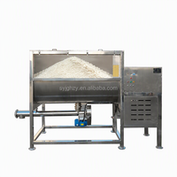 Mélangeur de poudre horizontal HUAZHIYI, 5,5 kW, acier inoxydable, capacité 1000 L, moteur AC 380 V, multifonctionnel pour le mélange de poudres alimentaires