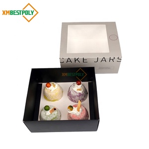 กล่องกระดาษพับ<span class=keywords><strong>ได้</strong></span>สำหรับขนมอบแบบมีหน้าต่างมองเห็น ขนมมัฟฟิน โดนัท คัพเค้ก กล่องของขวัญแบบลิ้นชัก - Product Image 2